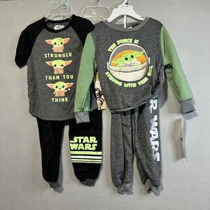 Star Wars Mandalorian Baby Yoda Pajama Set Size 4T Kids Sleepwear‎ 2 Sets